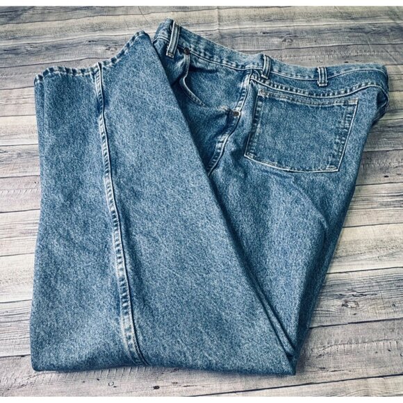 Vintage Wrangler Authentics Mens 40x30 (39x30 actual) Relaxed Fit Denim Jeans - Picture 4 of 10